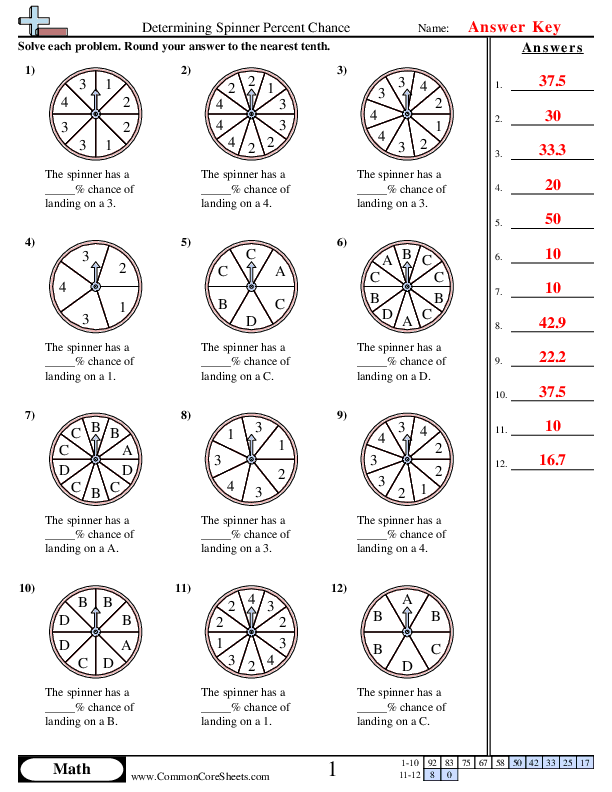  - determining-spinner-percent-chance worksheet